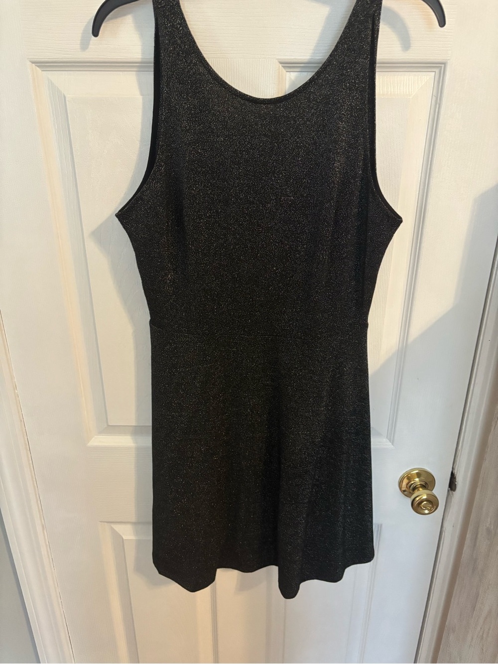 H&M Black Shimmer Tank Dress - Women's Sleeveless Party Dress